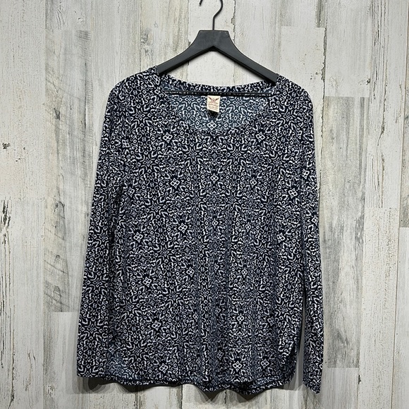 Women’s Faded Glory Navy and White Long Sleeve Size XL - Picture 1 of 4